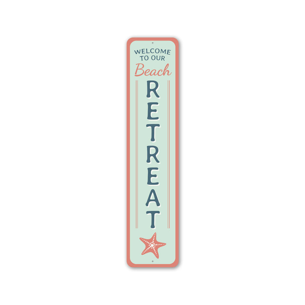 Beach Retreat Metal Sign