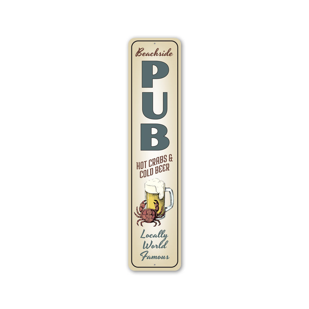 Beachside Pub Metal Sign