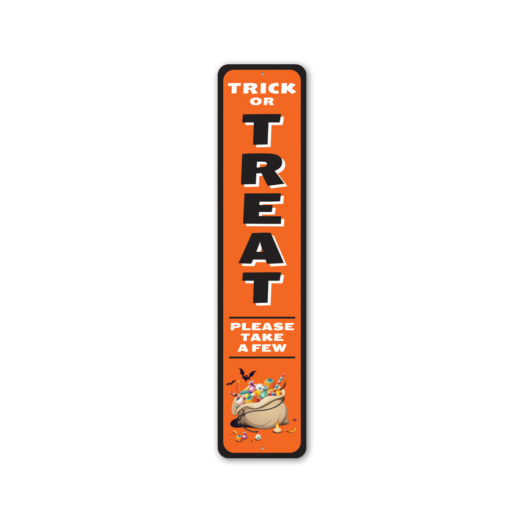 Trick or Treat Porch Metal Sign