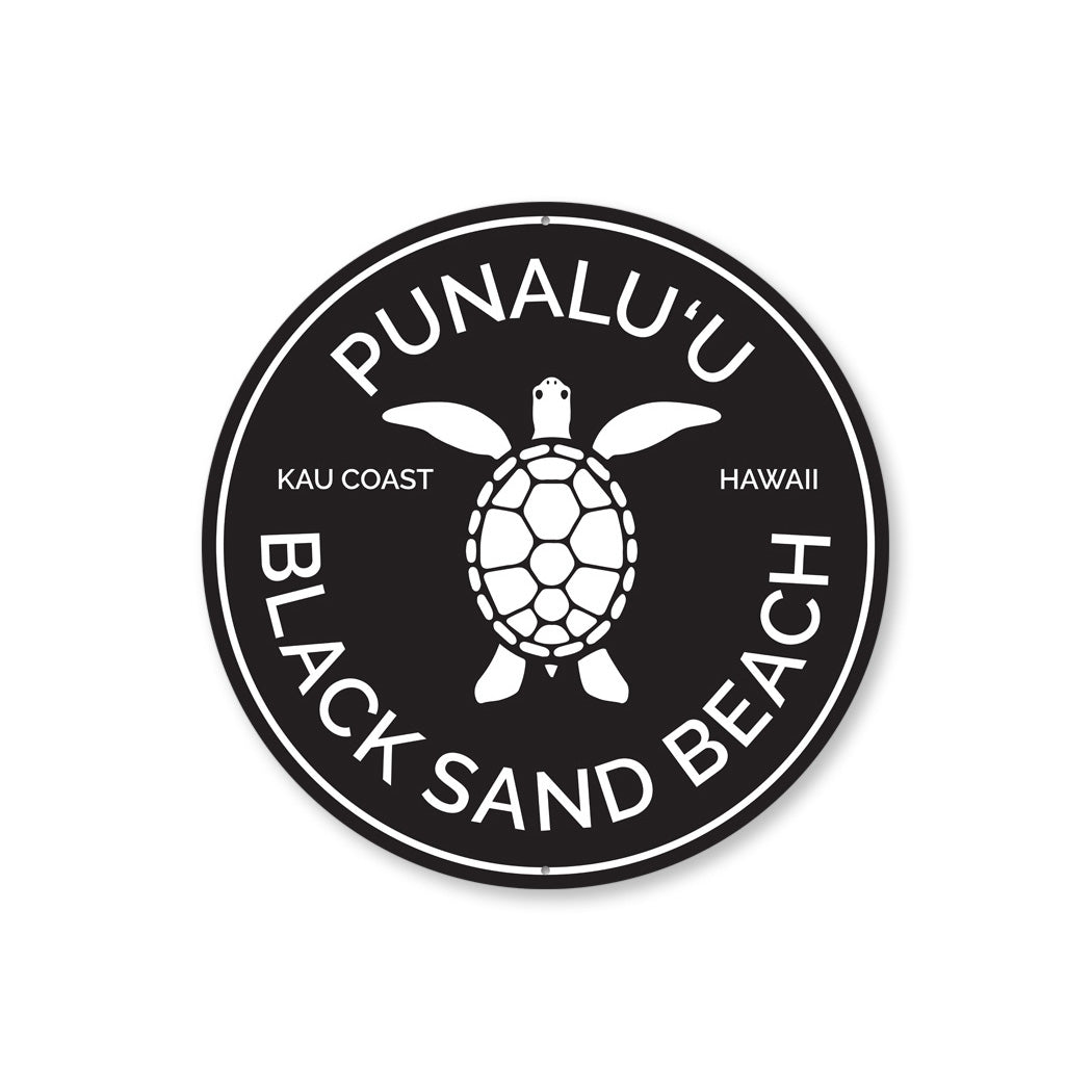 Punalu'u Beach Sign