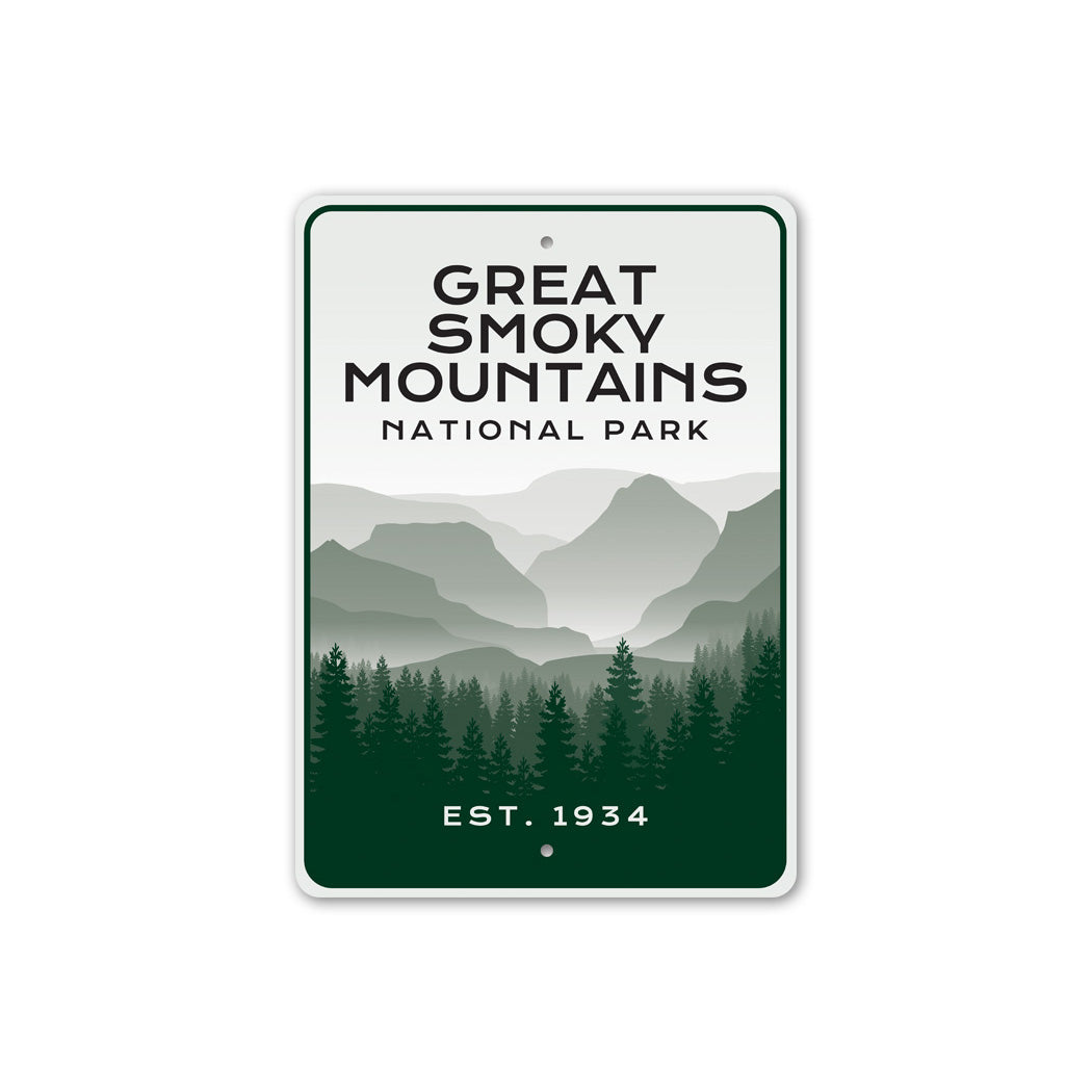 Great Smoky Mountains National Park Est Sign