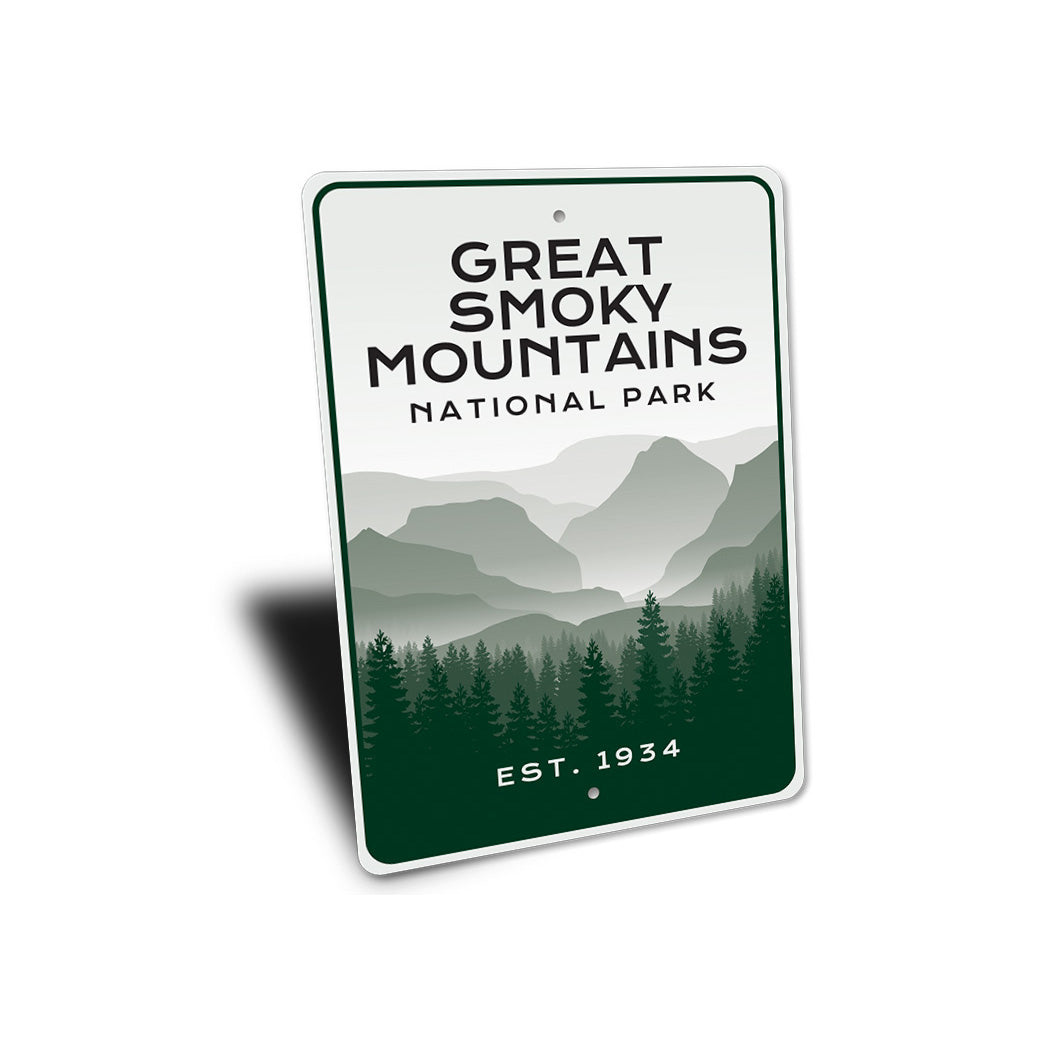 Great Smoky Mountains National Park Est Sign