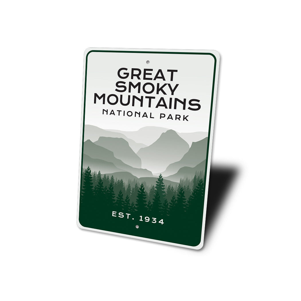 Great Smoky Mountains National Park Est Sign