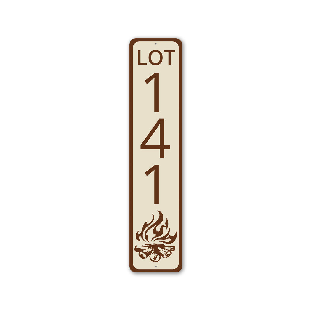 Lot 141 Fire Camping Metal Sign
