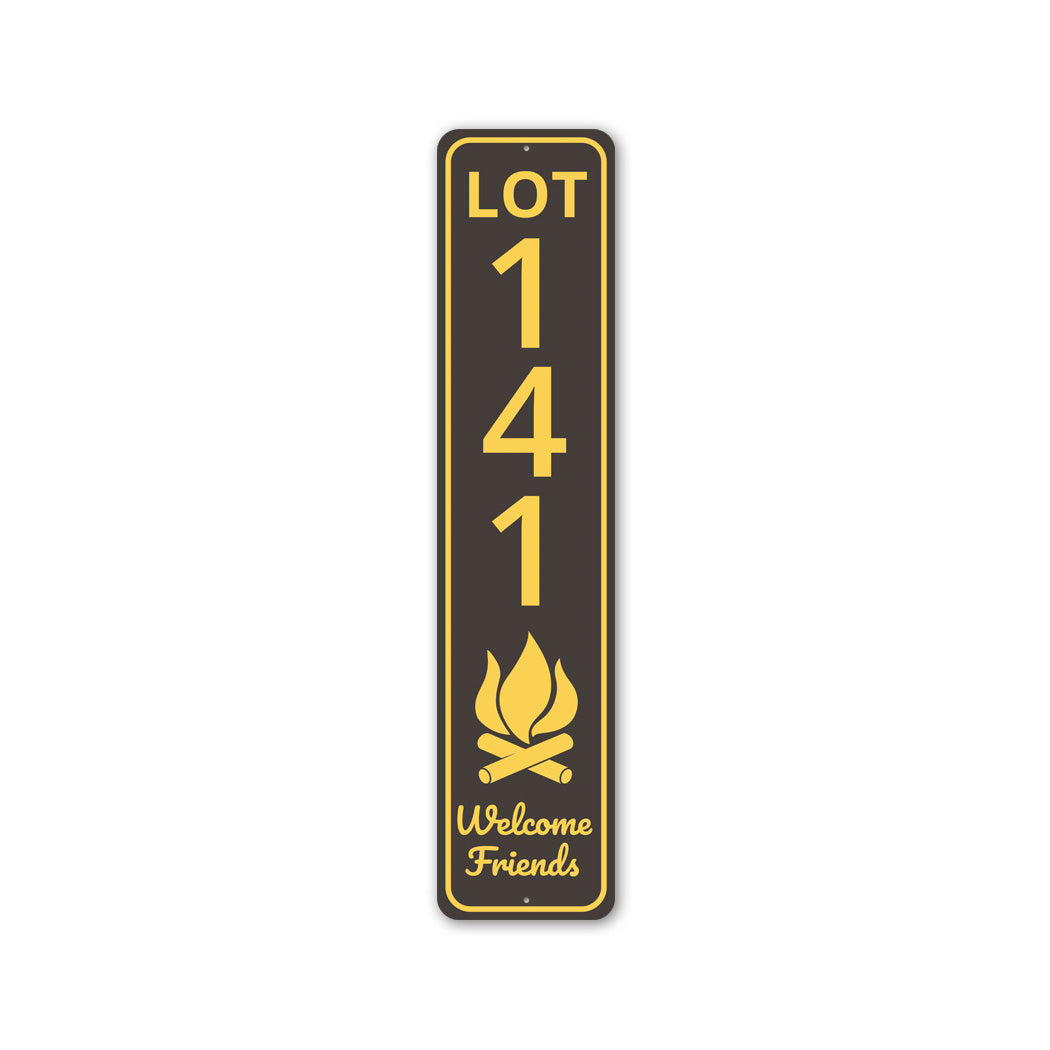 Lot 141 Welcome Friends Camping Metal Sign