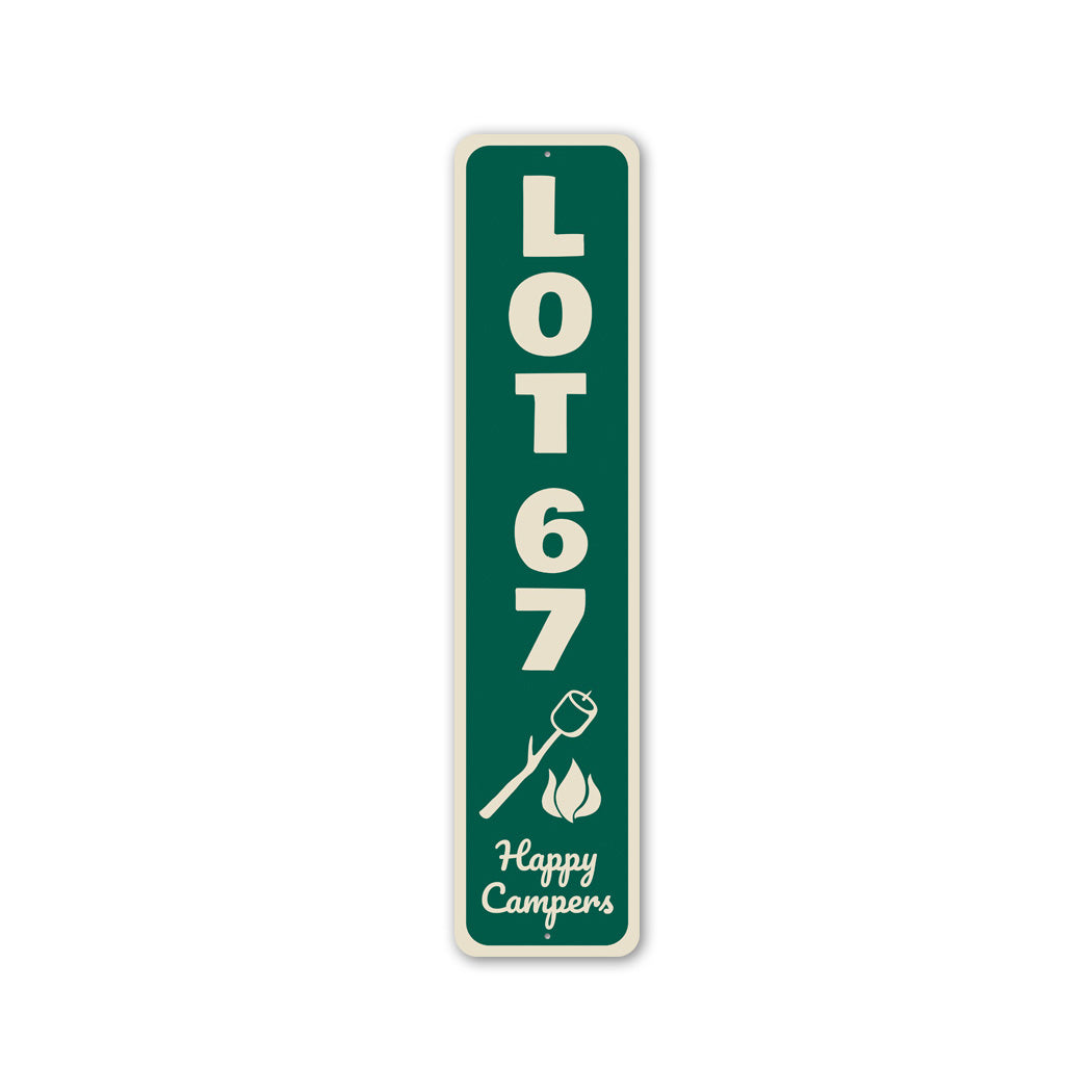 Lot 67 Happy Campers Metal Sign