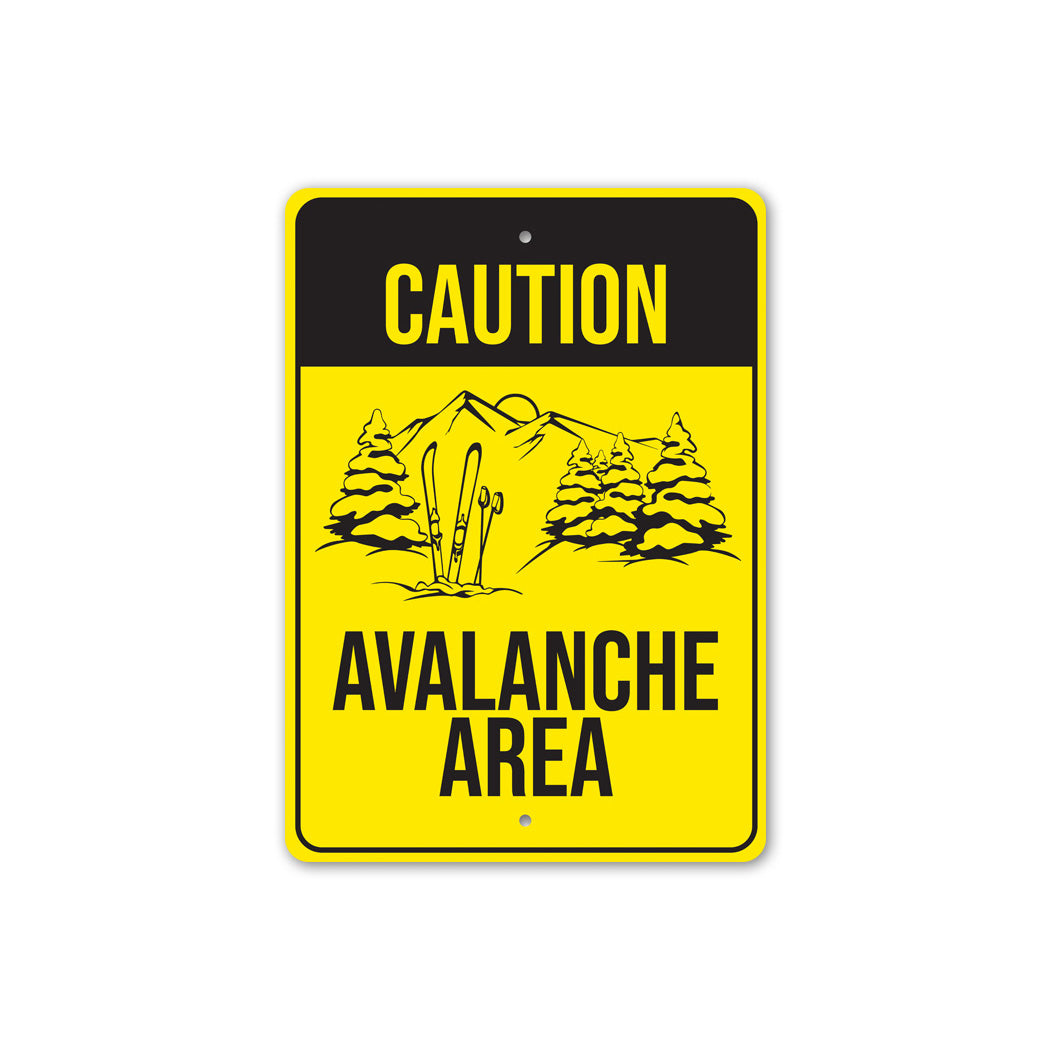 Avalanche Area Caution Sign