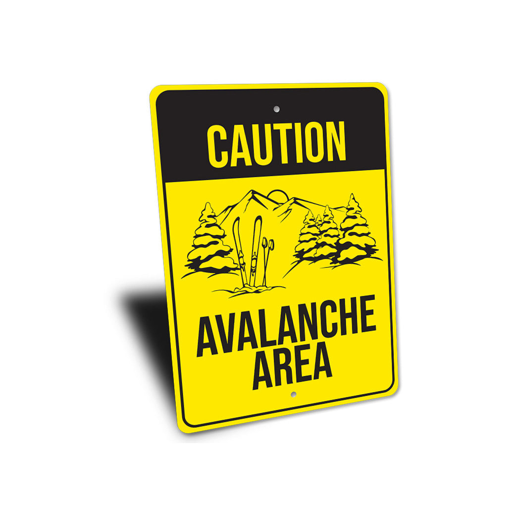 Avalanche Area Caution Sign