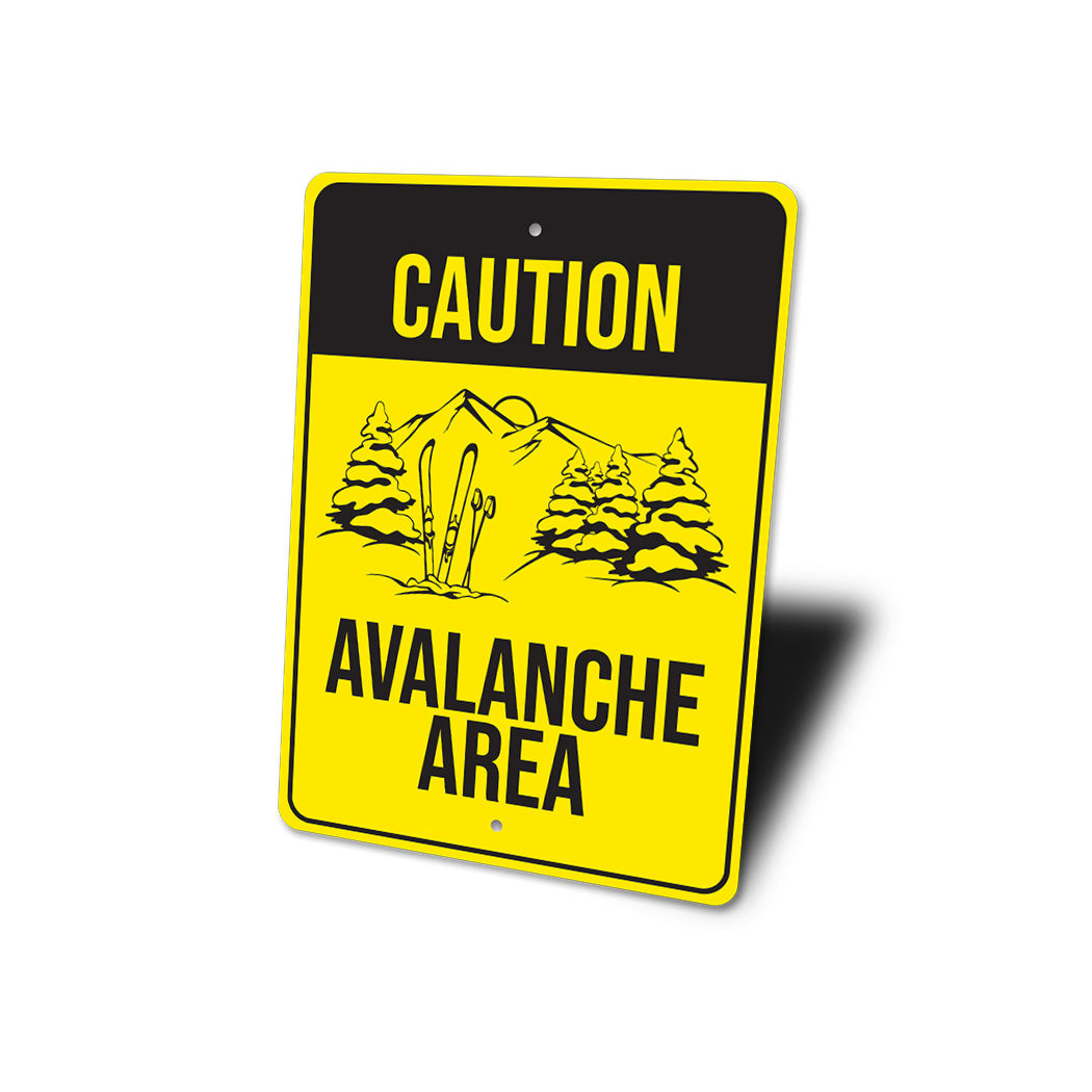 Avalanche Area Caution Sign