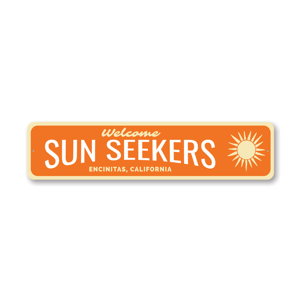Sun Seekers Metal Sign