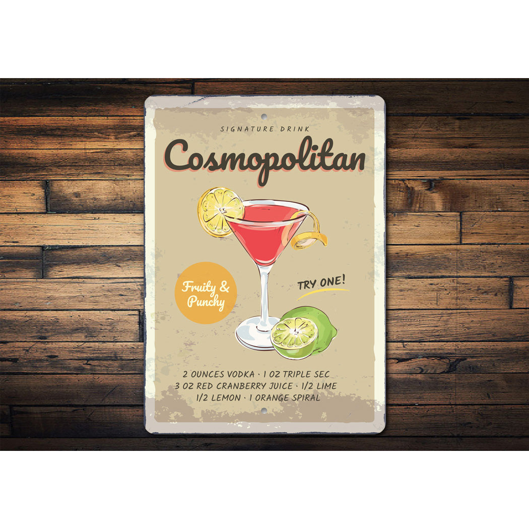 Signature Cosmopolitan Cocktail Drink