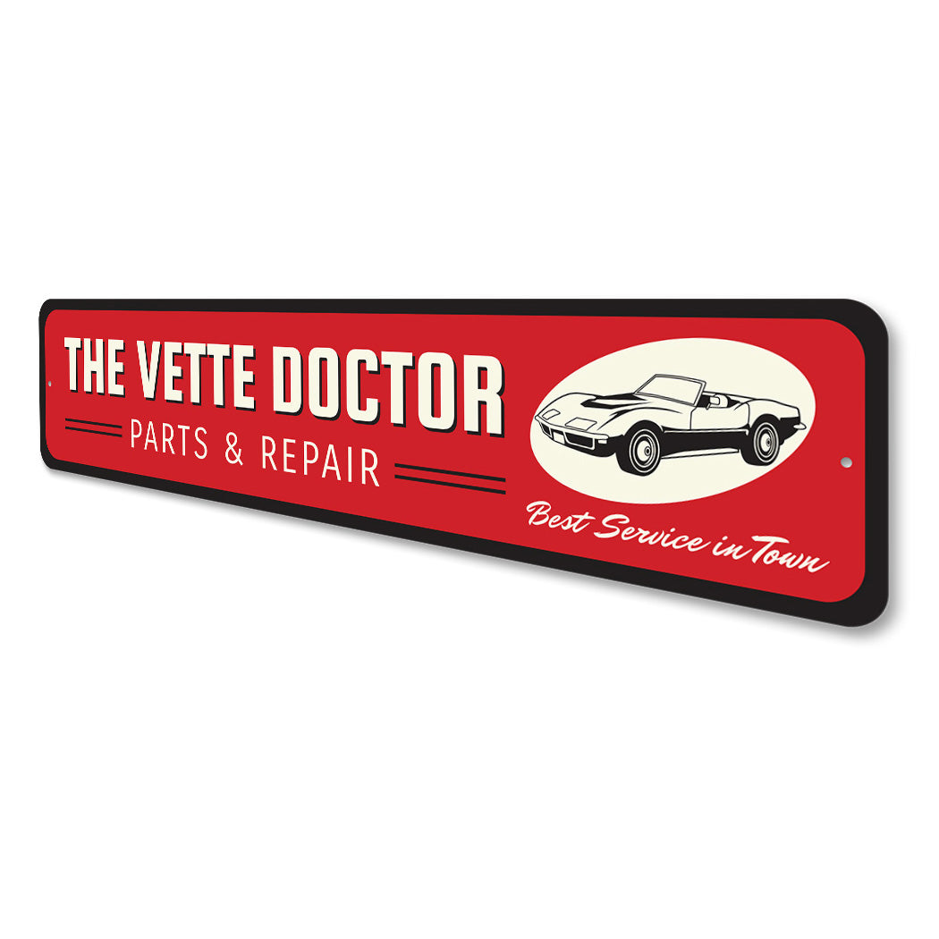 The Vette Doctor Chevy Corvette Sign