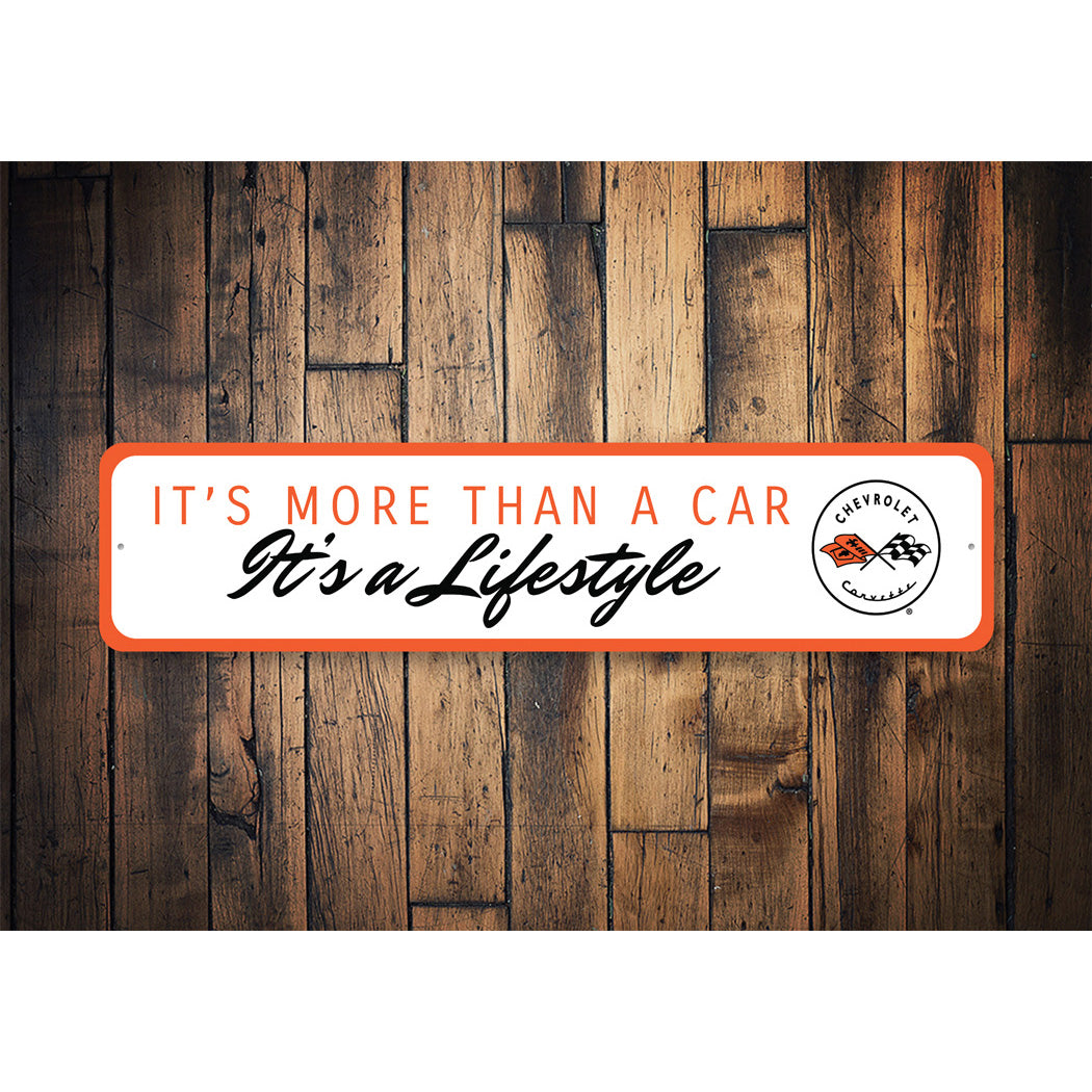 Vette is a Lifestyle Aluminum Chevy Car Sign