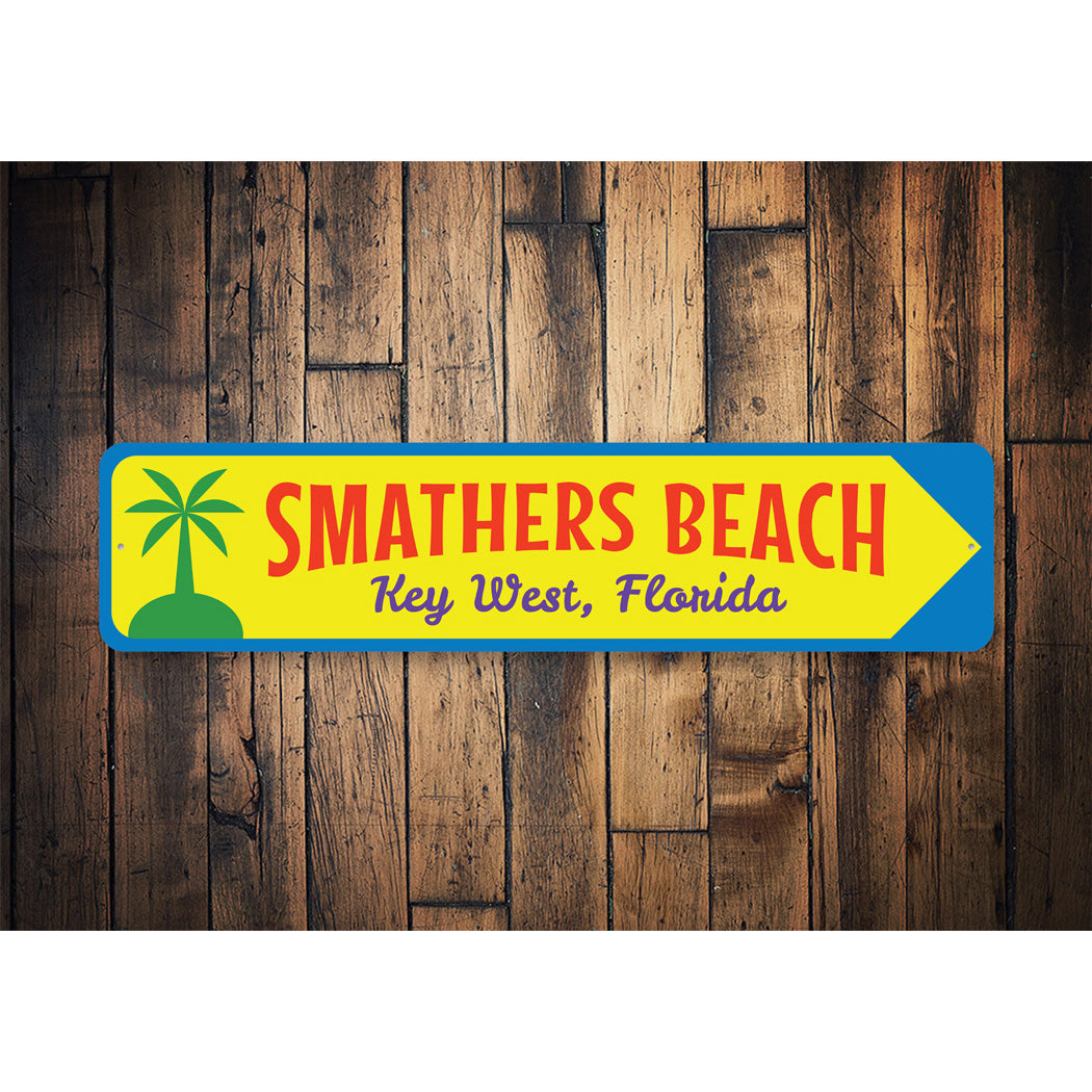 Smathers Beach Key West Florida Sign
