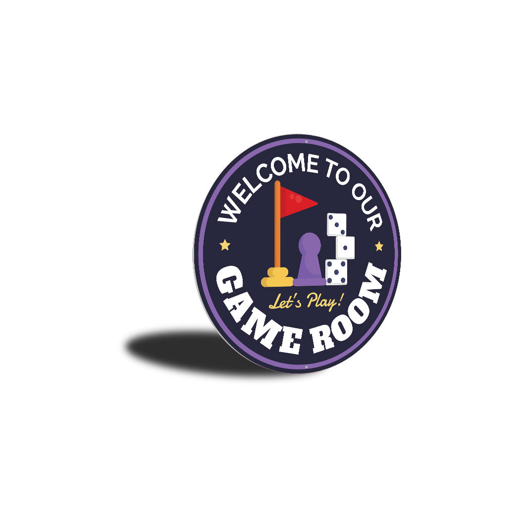 Welcome To Our Game Room Let's Play Sign