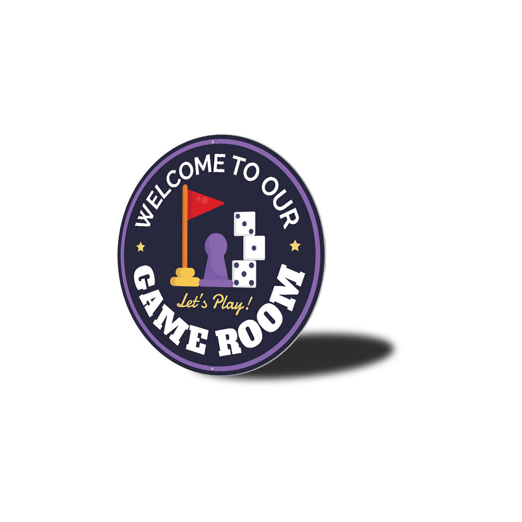 Welcome To Our Game Room Let's Play Sign