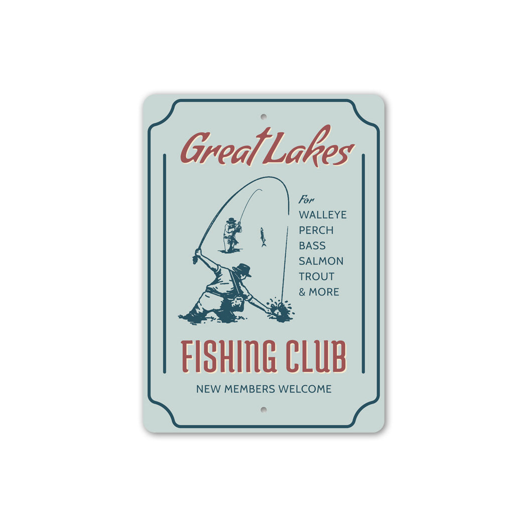 Great Lakes Fishing Club New Members Welcome Sign
