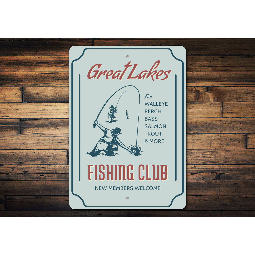 Great Lakes Fishing Club New Members Welcome Sign