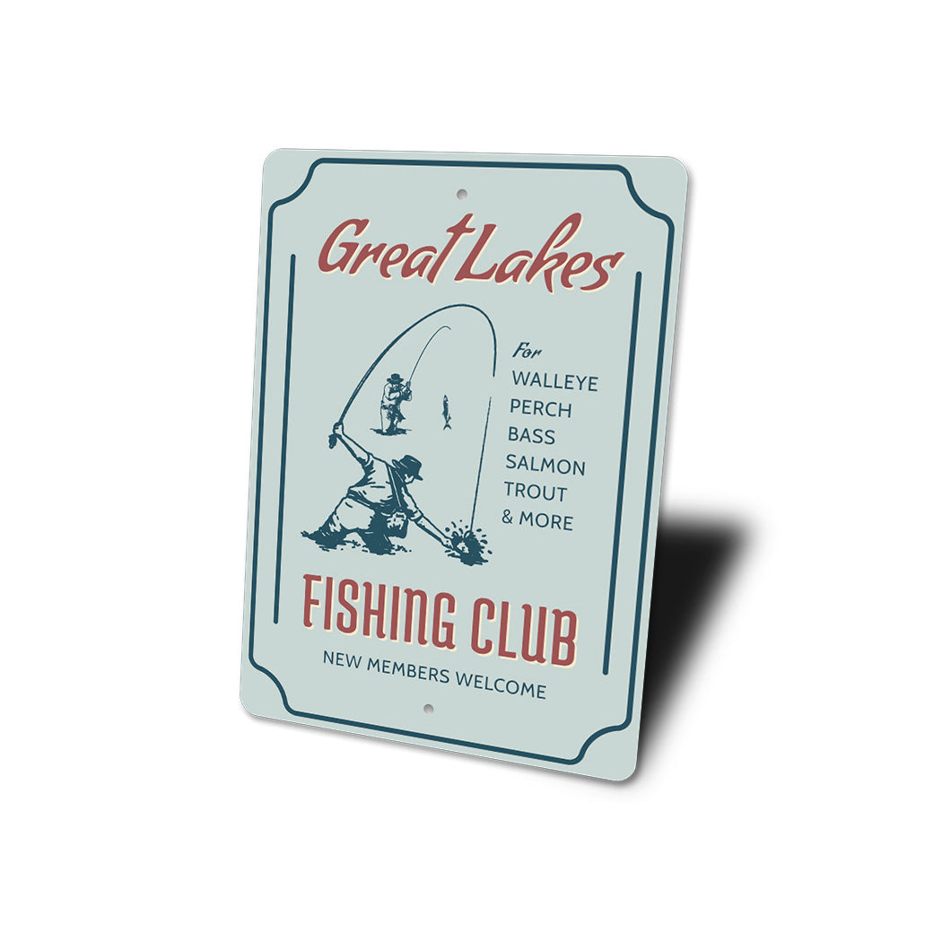 Great Lakes Fishing Club New Members Welcome Sign