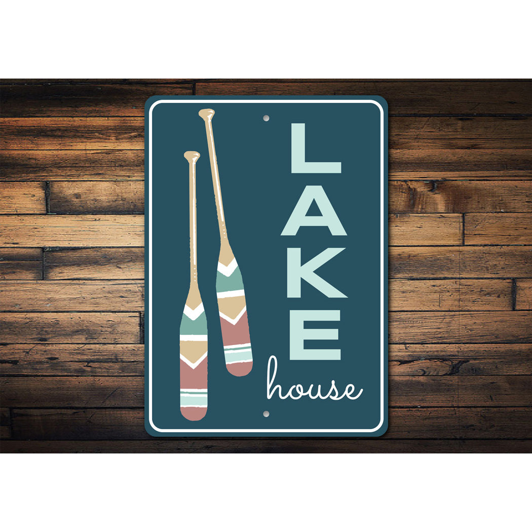 Lake House Wooden Paddles Lake Sign
