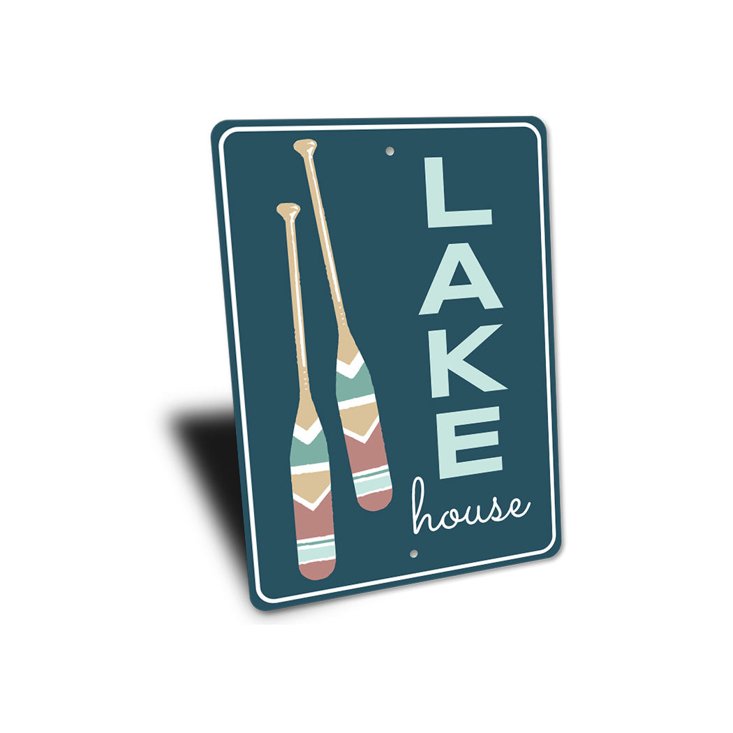 Lake House Wooden Paddles Lake Sign