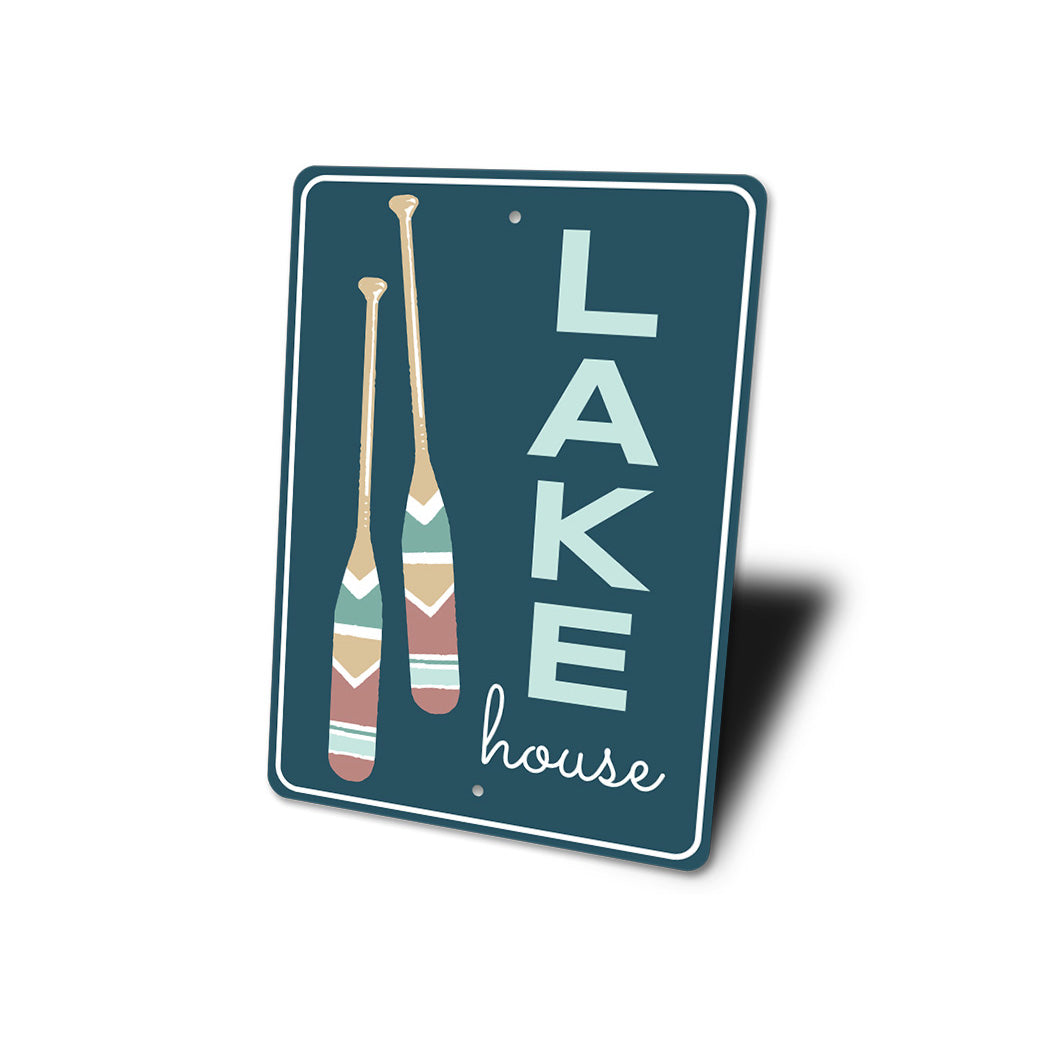 Lake House Wooden Paddles Lake Sign