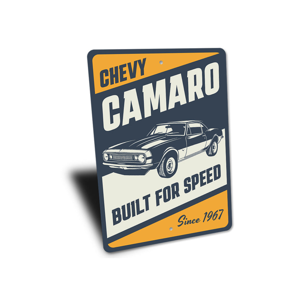 Chevy Camaro Built For Speed Since 1967 Sign