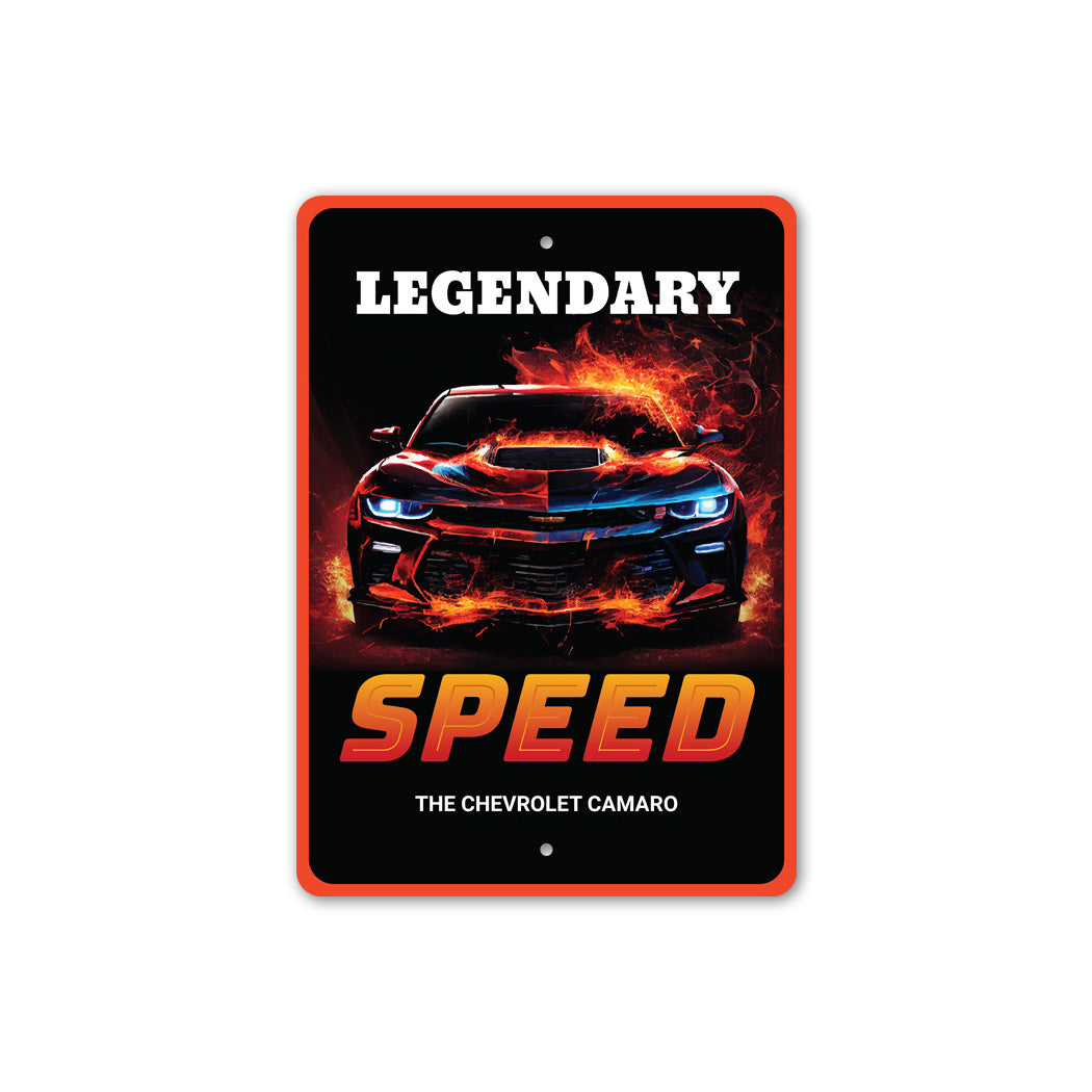 Chevy Camaro Legendary Speed Sign
