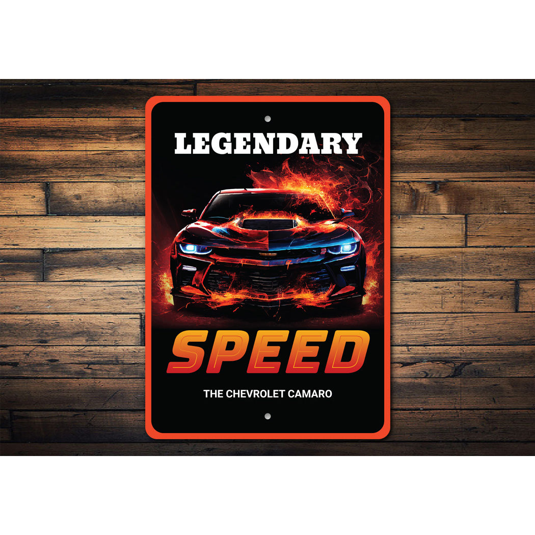 Chevy Camaro Legendary Speed Sign