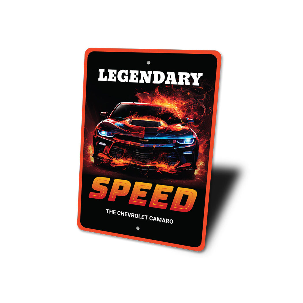 Chevy Camaro Legendary Speed Sign
