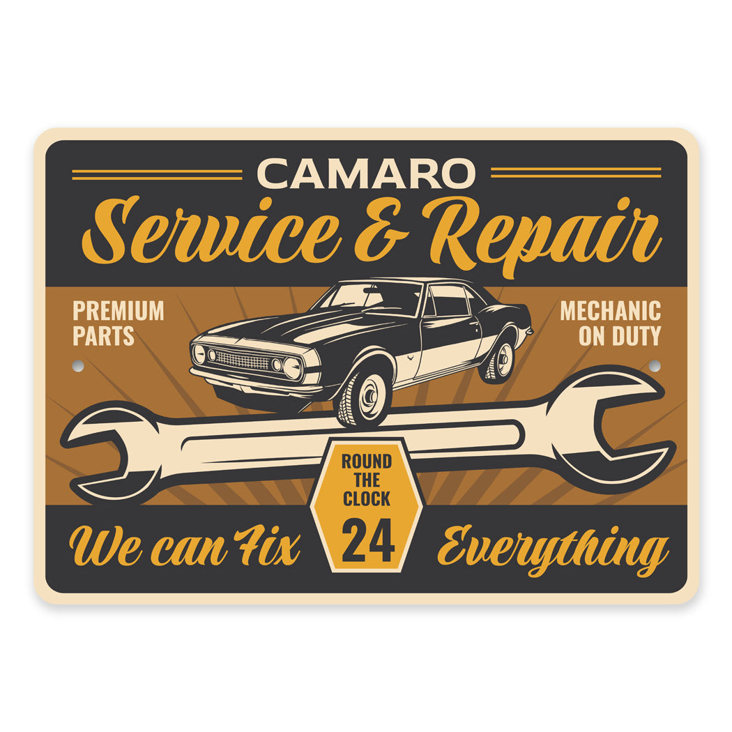 Camaro Service And Repair We Can Fix Everything Sign