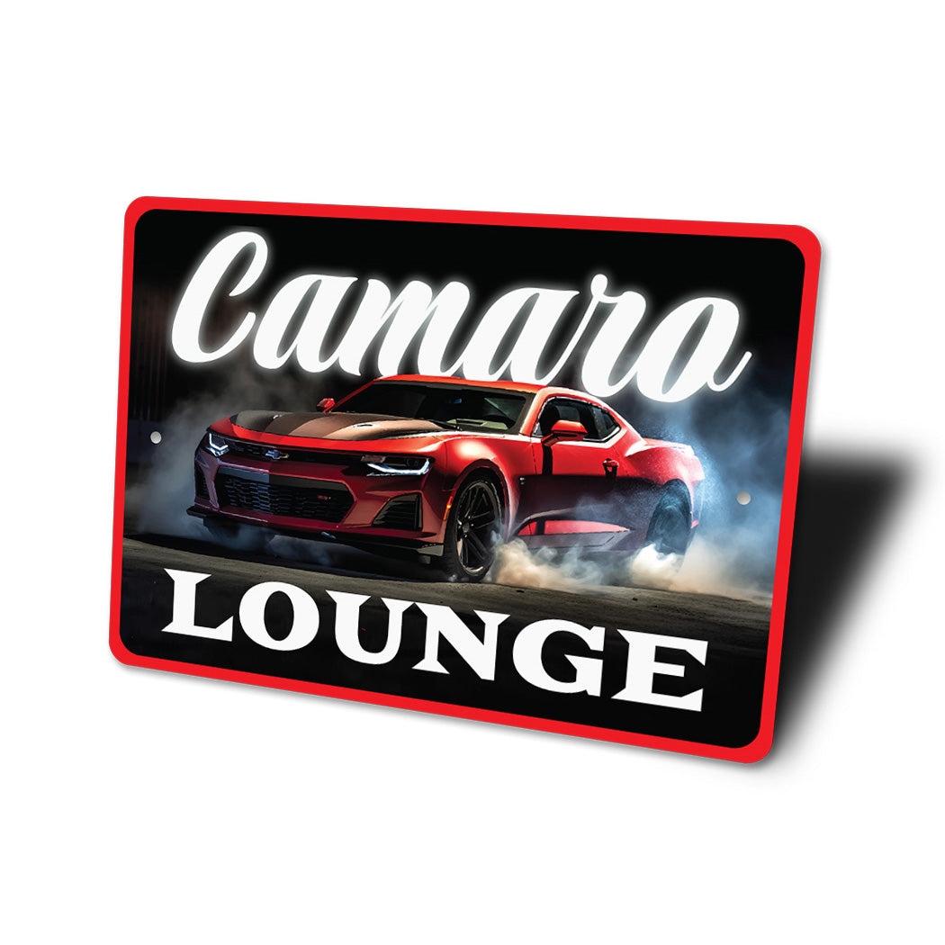 Chevy Camaro Lounge Aluminum Sign