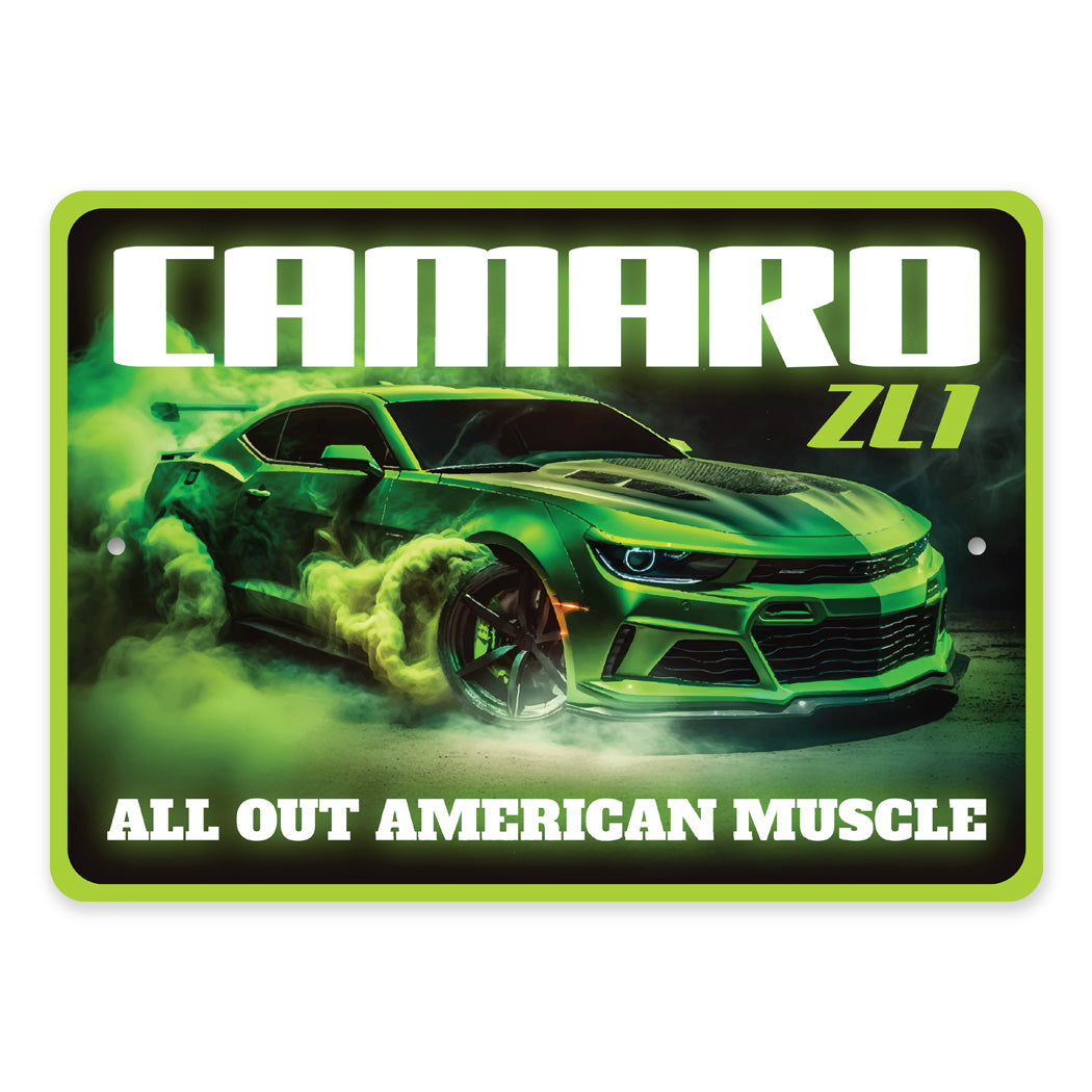 Chevy Camaro ZL1 All Out American Muscle Sign