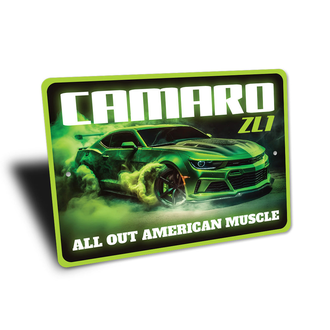 Chevy Camaro ZL1 All Out American Muscle Sign