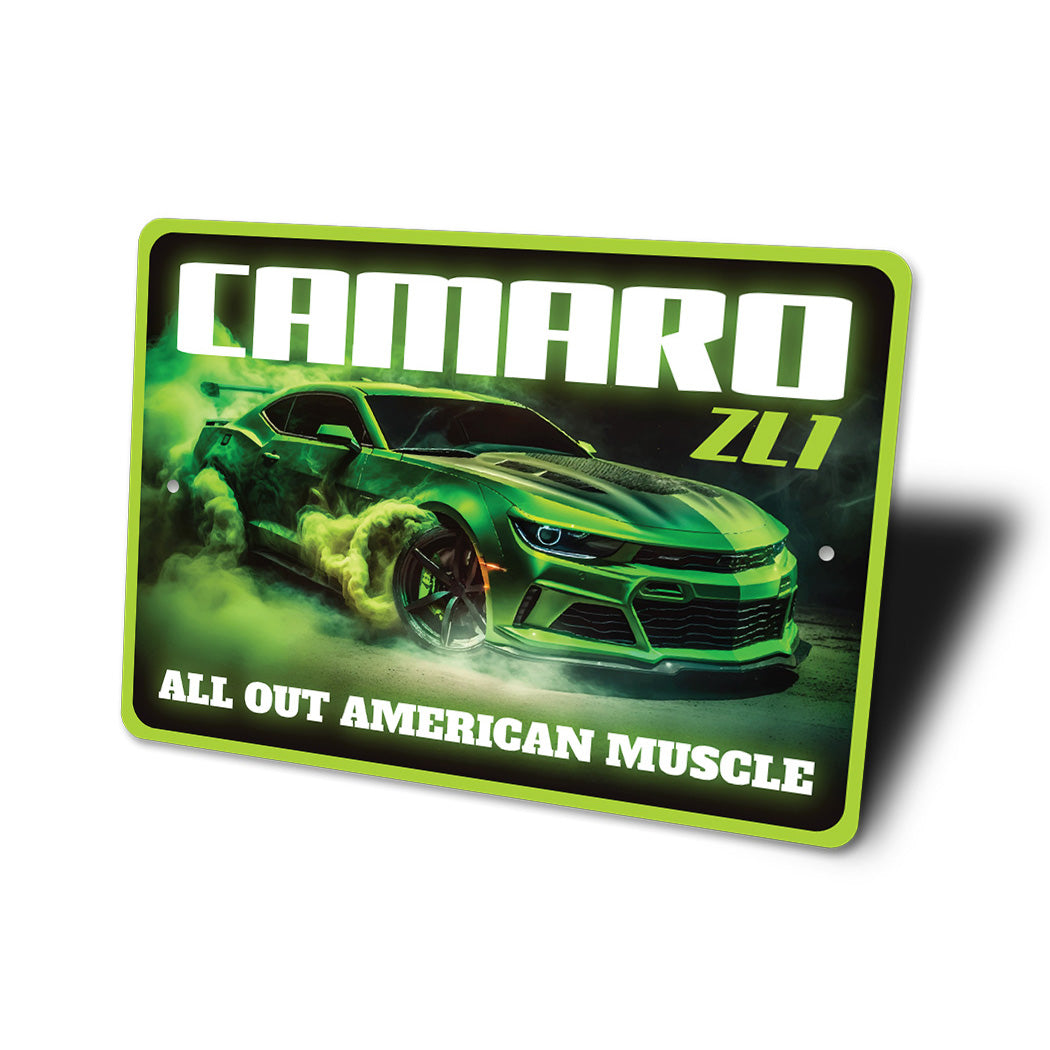 Chevy Camaro ZL1 All Out American Muscle Sign