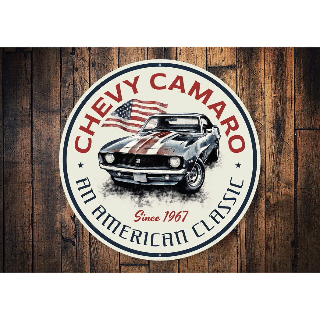 Chevy Camaro An American Classic Since 1967 Sign