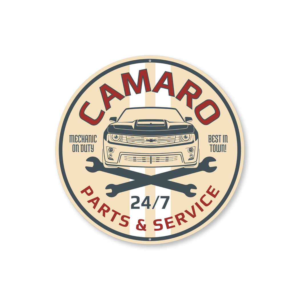 Camaro Parts And Service Mechanic Best In Town Sign