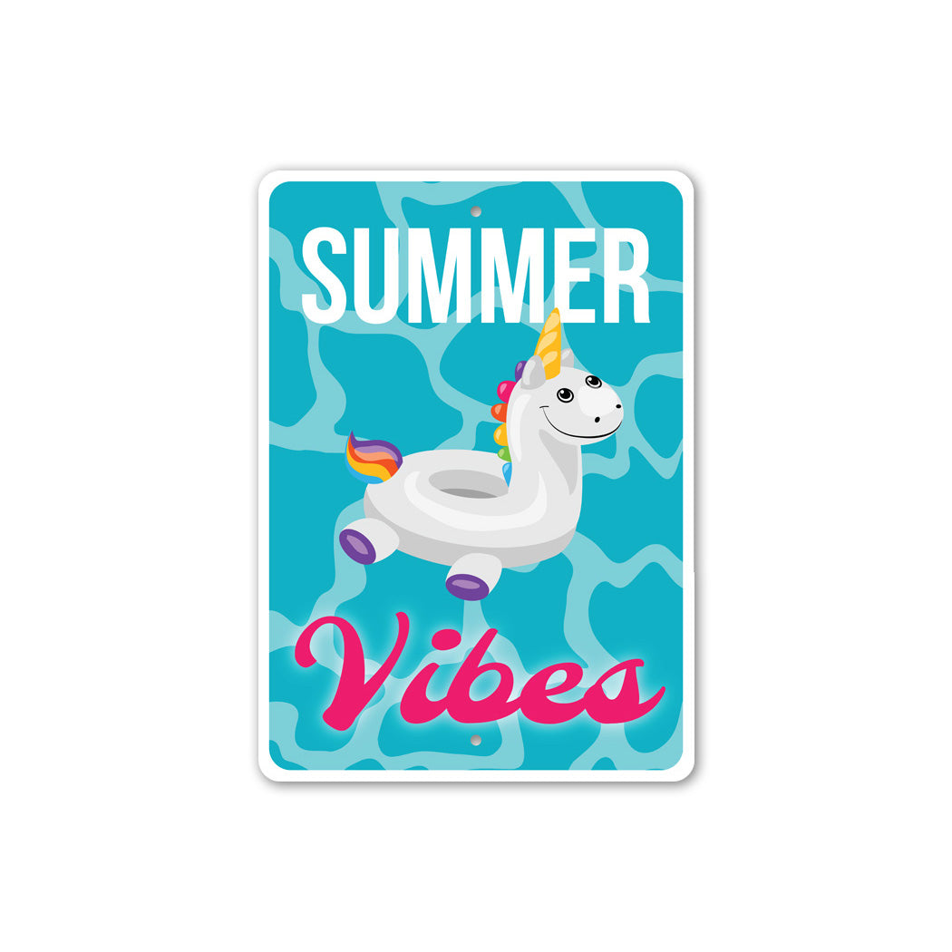 Summer Vibes Pool Sign
