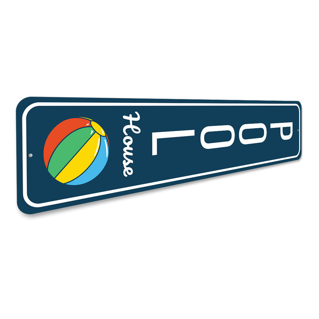 Pool House Swimming Pool Ball Sign