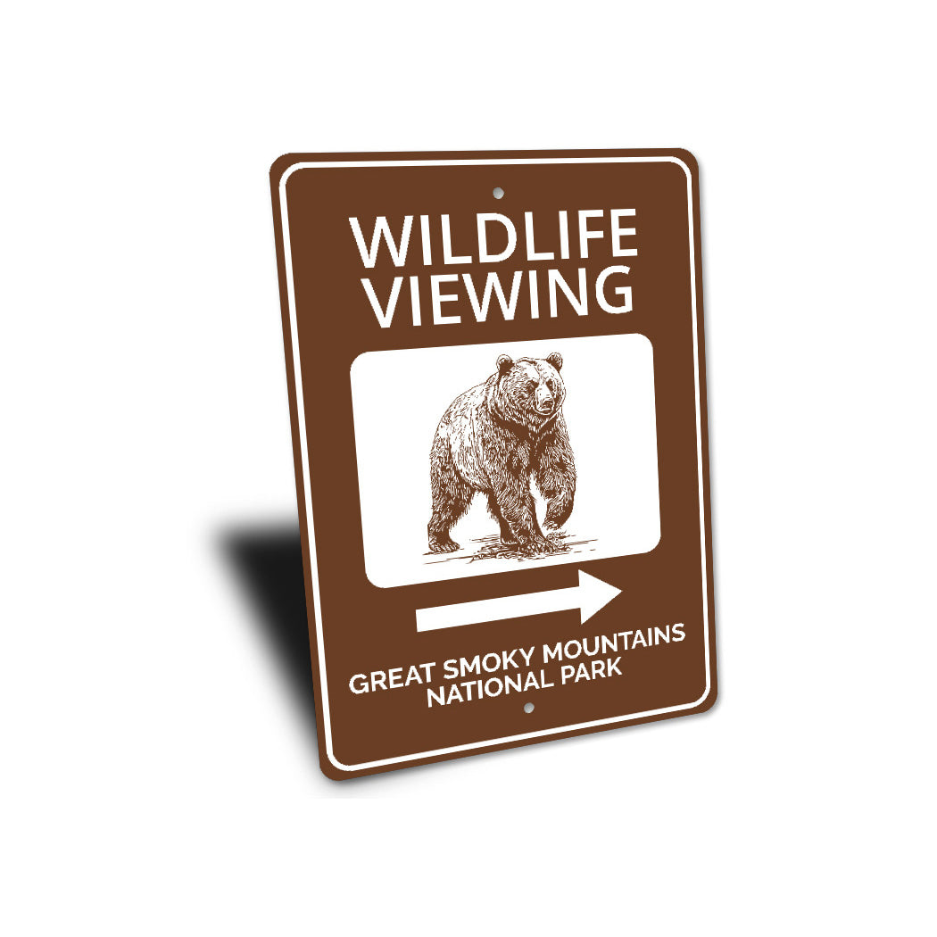 Wildlife Viewing Great Smoky Mountains Sign