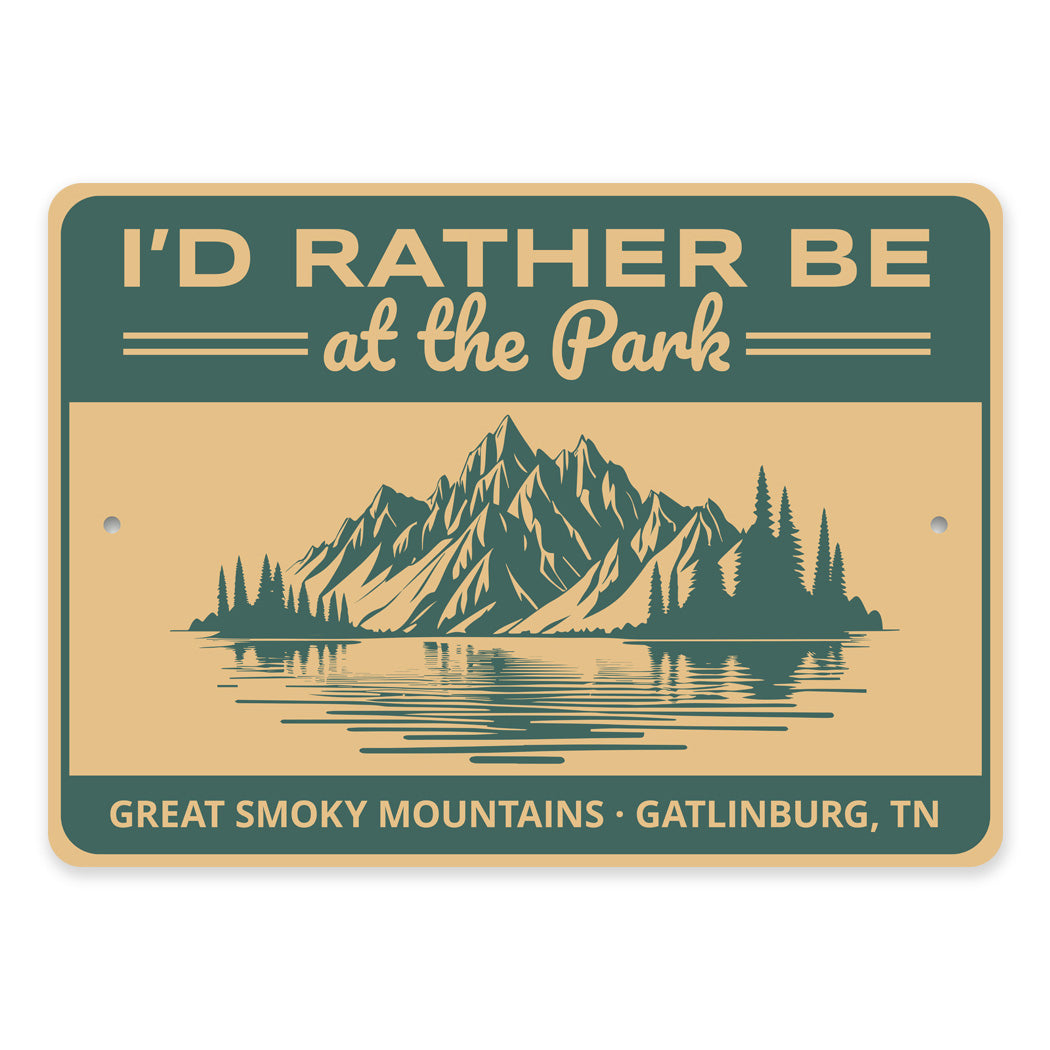 At The Park Great Smoky Mountains Sign