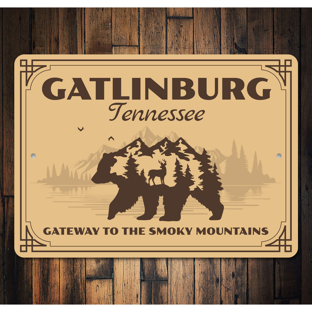 Gatlinburg Tennessee Gateway To Smoky Mountains Sign