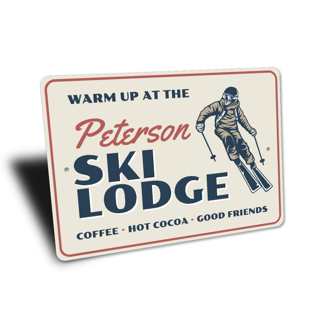 Warm Up At The Ski Lodge Coffee Hot Cocoa Signs