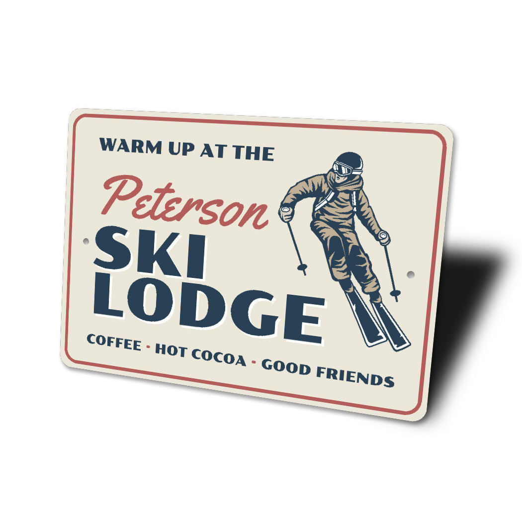 Warm Up At The Ski Lodge Coffee Hot Cocoa Signs