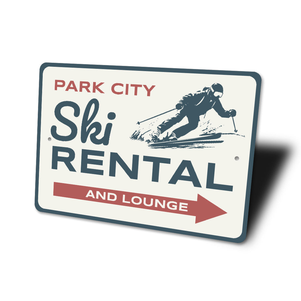 Park City Ski Rental And Lounge Sign
