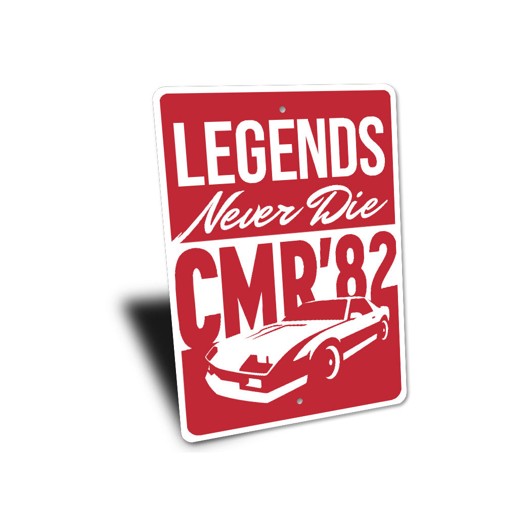 Legends Never Die Camaro 82 Chevy Decor Metal Sign