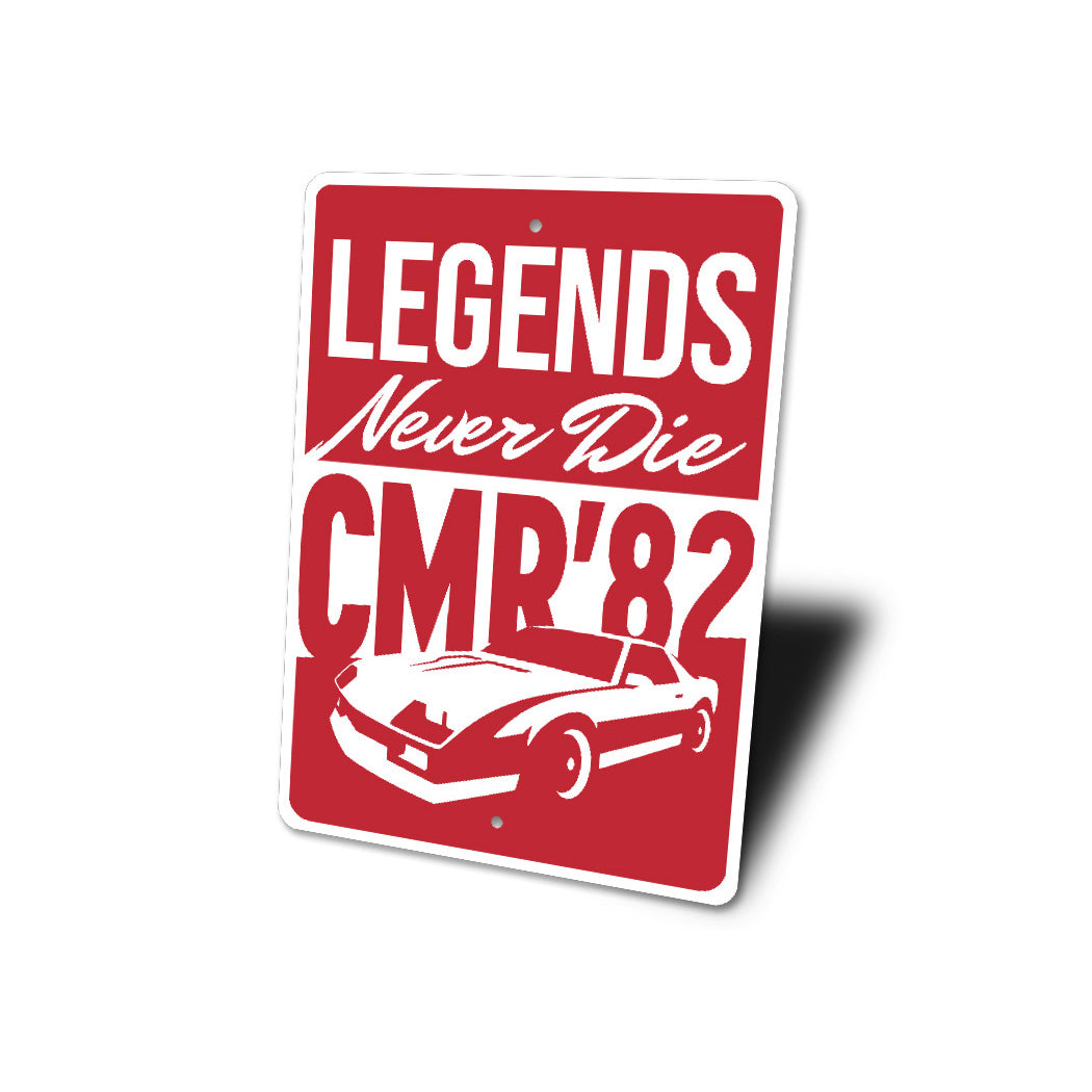 Legends Never Die Camaro 82 Chevy Decor Metal Sign