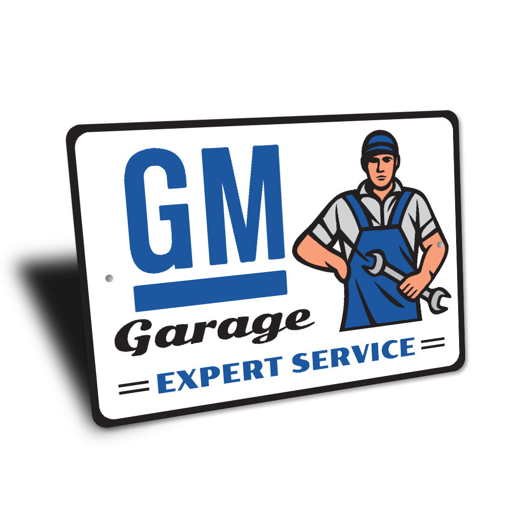 GM Garage Expert Service General Motors Decor Mechanic Metal Sign