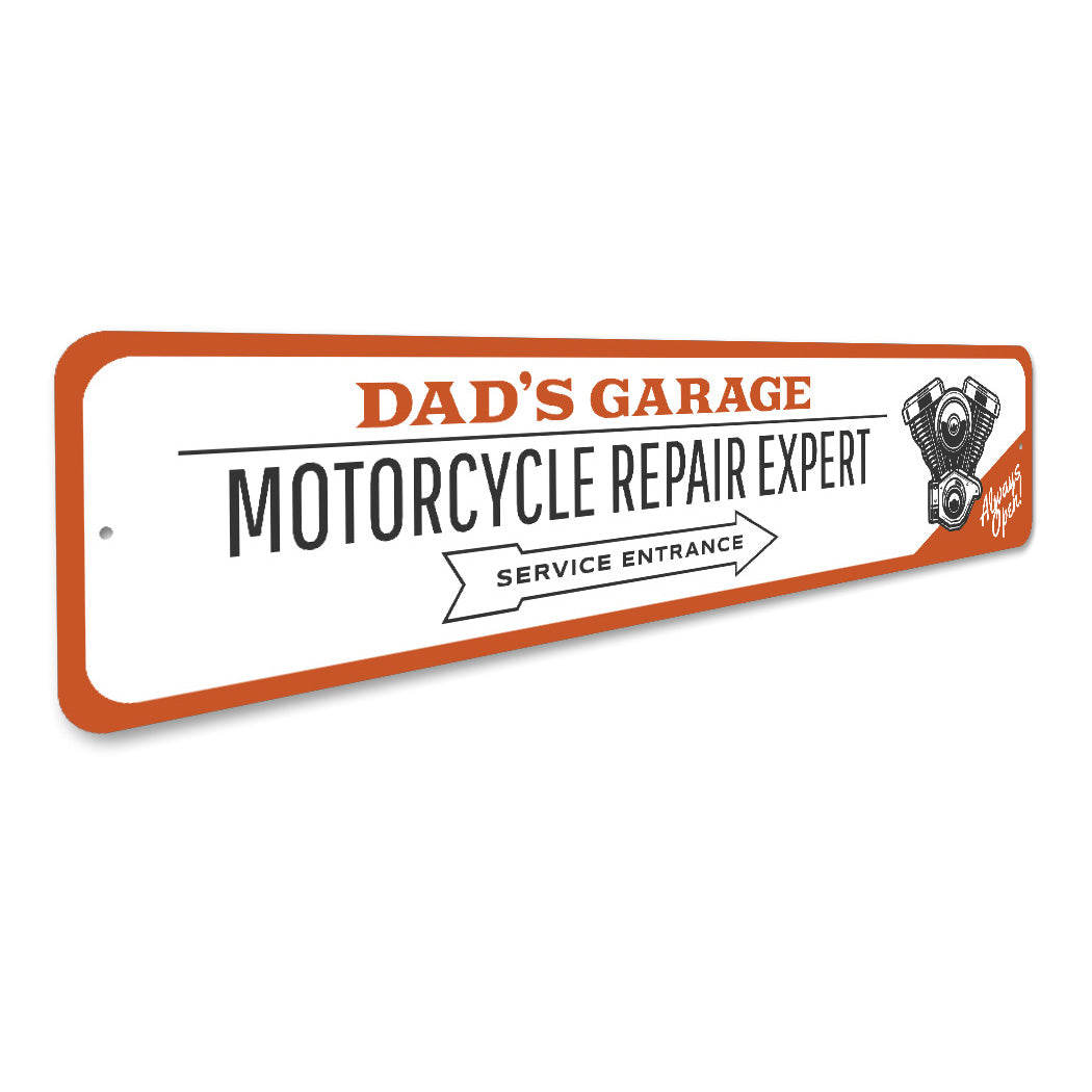 Motorcycle Repair Expert Garage Decor Metal Sign