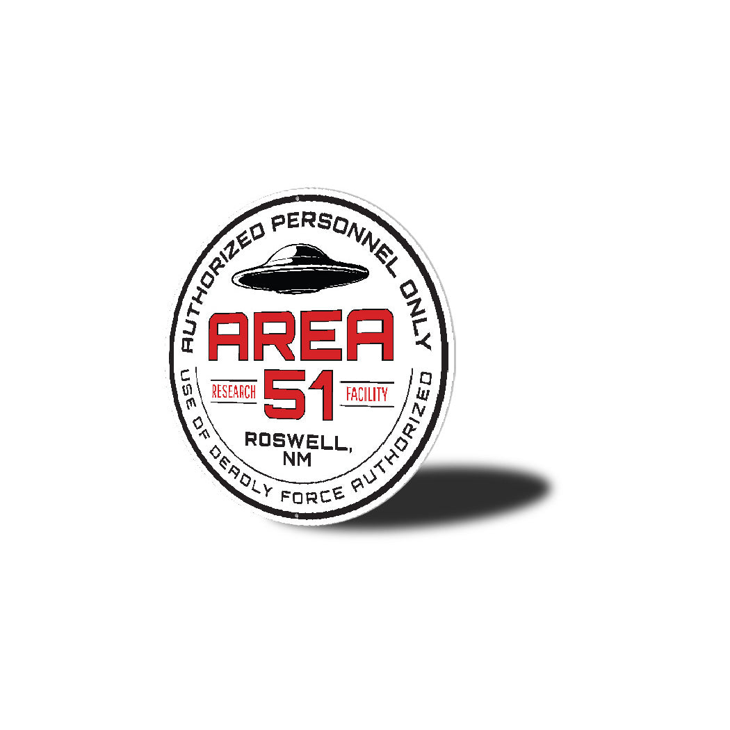 Area 51 Research Facility Authorized Personnel Only Metal Sign